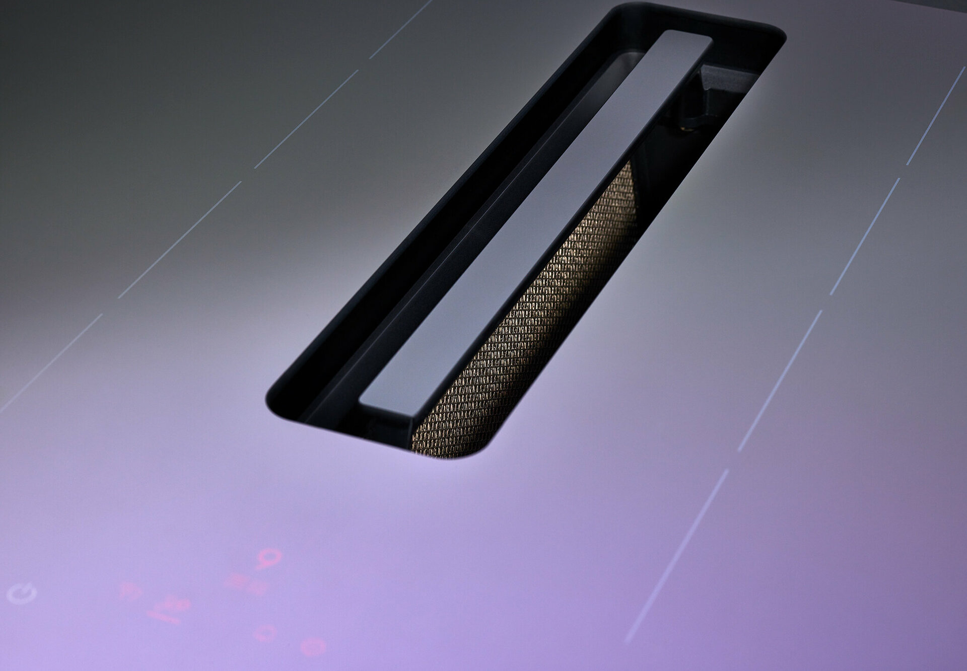 Kochfeld mit Downdraft erlaubt Freiheit im Design der Küche. 