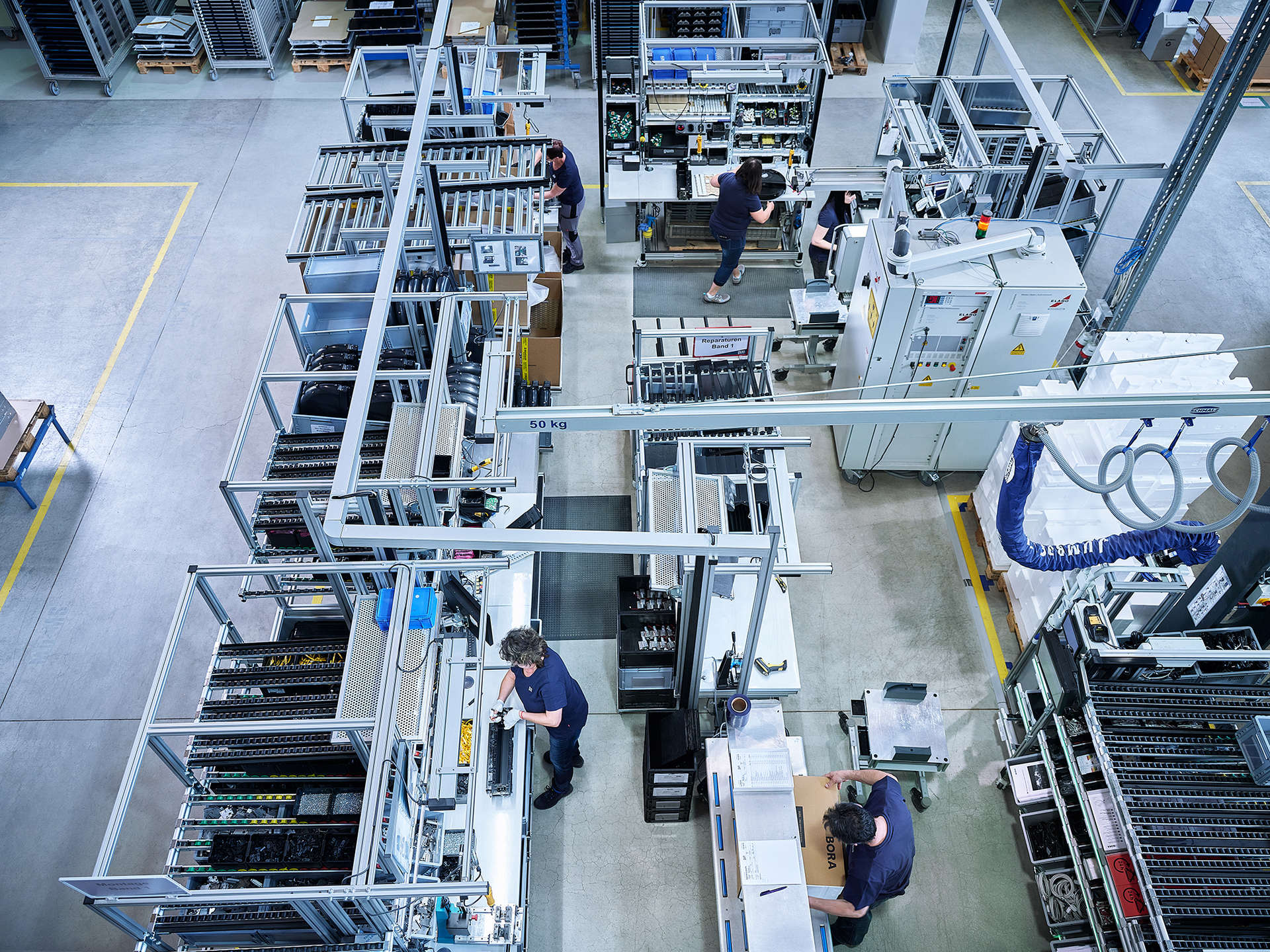 Bandmontage für Serienproduktion