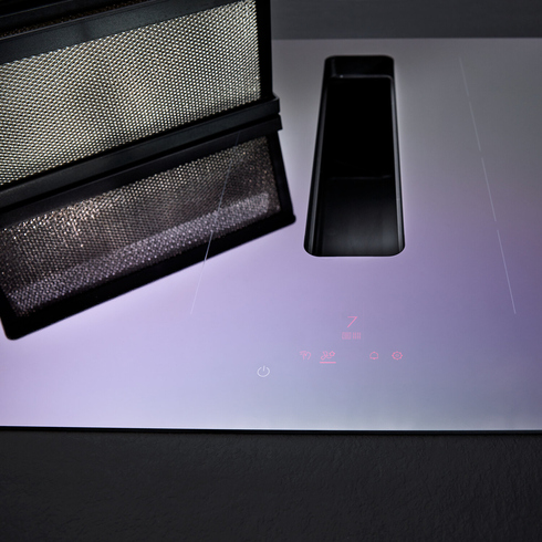 Herausnehmbare Fettfilterkassette mit Aluminiumgitter für Downdraft-Systeme