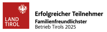 Logo Land Tirol Familienfreundlichster Betrieb Tirols 2025
