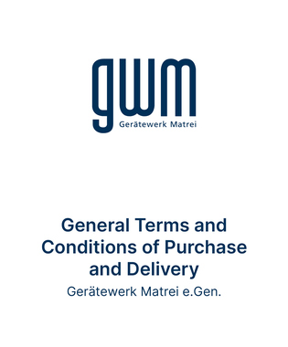 General Terms and Conditions of Purchase and Delivery GWM