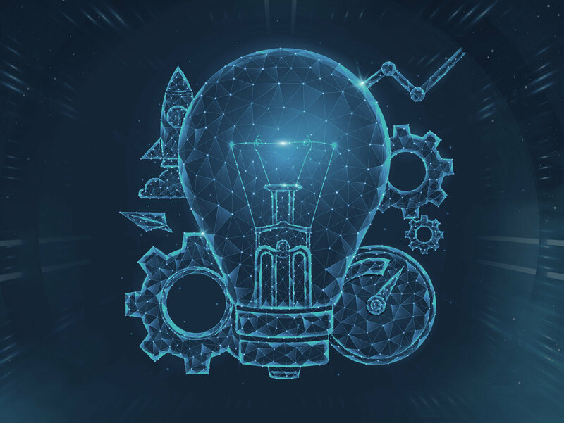 Glühbirne als Symbol für Ideen und innovative Projekte